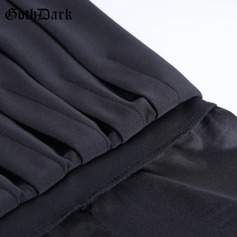 Cross Decal Pleated Skirt