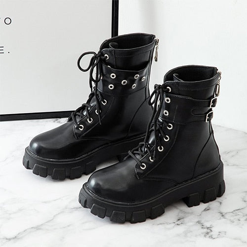 Combat Boots with Chains