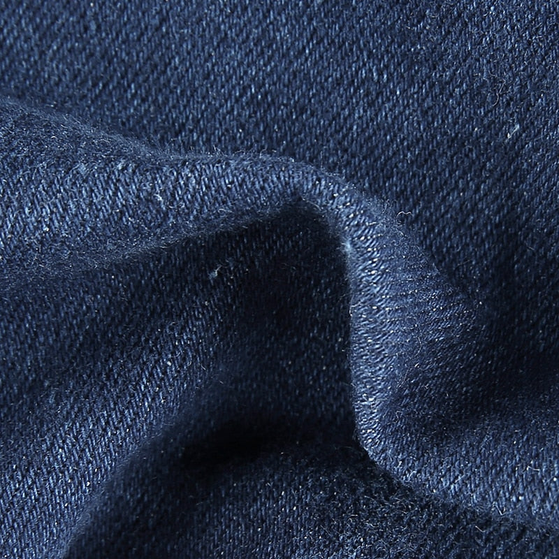 Pleated Denim Skirt