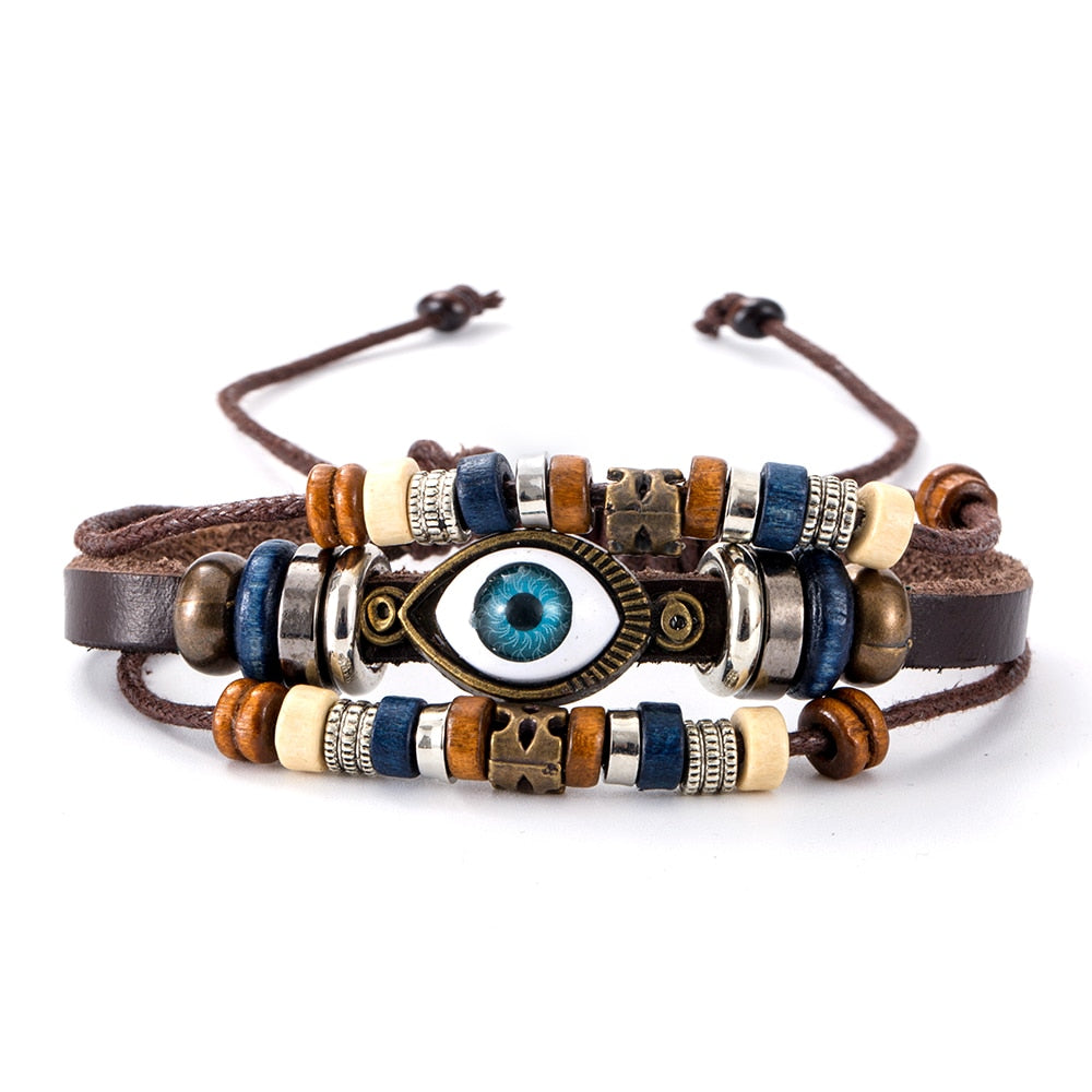 Variety of Stacked Bracelets