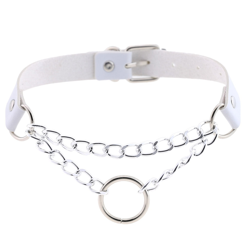 White Chain Chokers