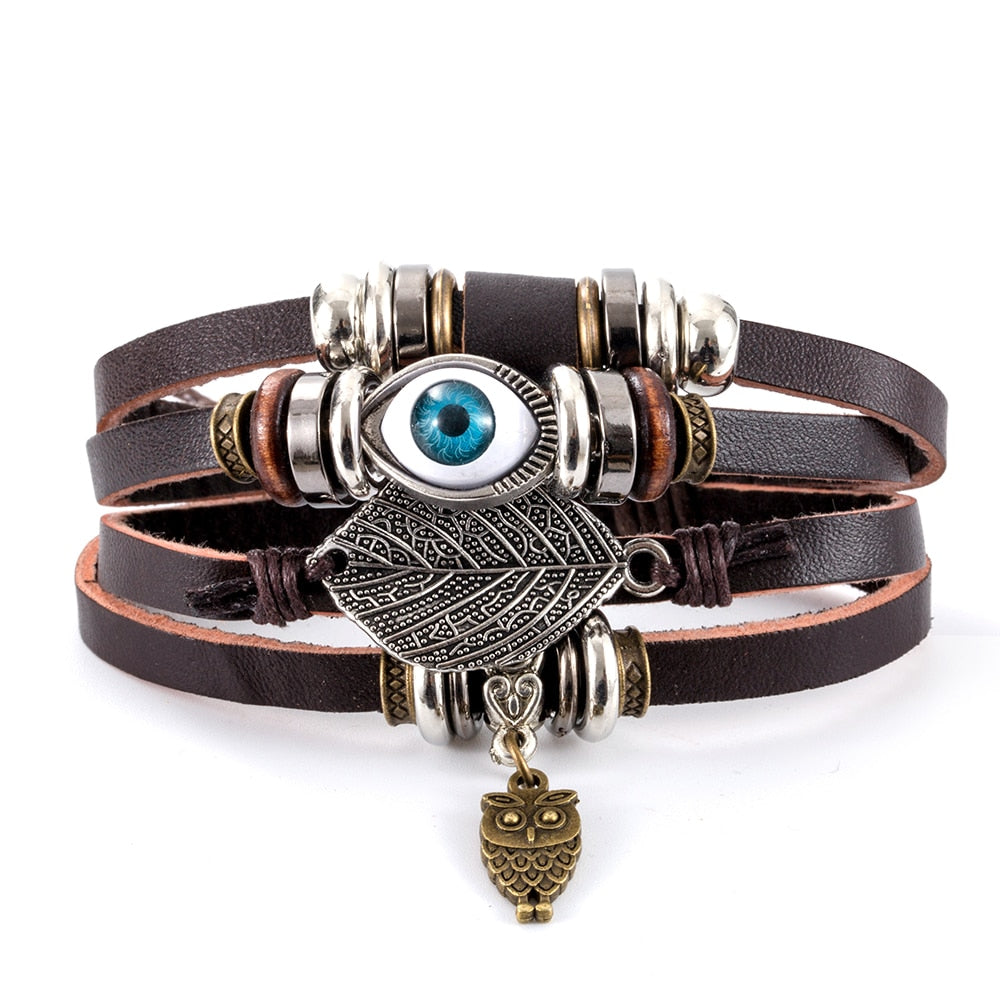 Variety of Stacked Bracelets