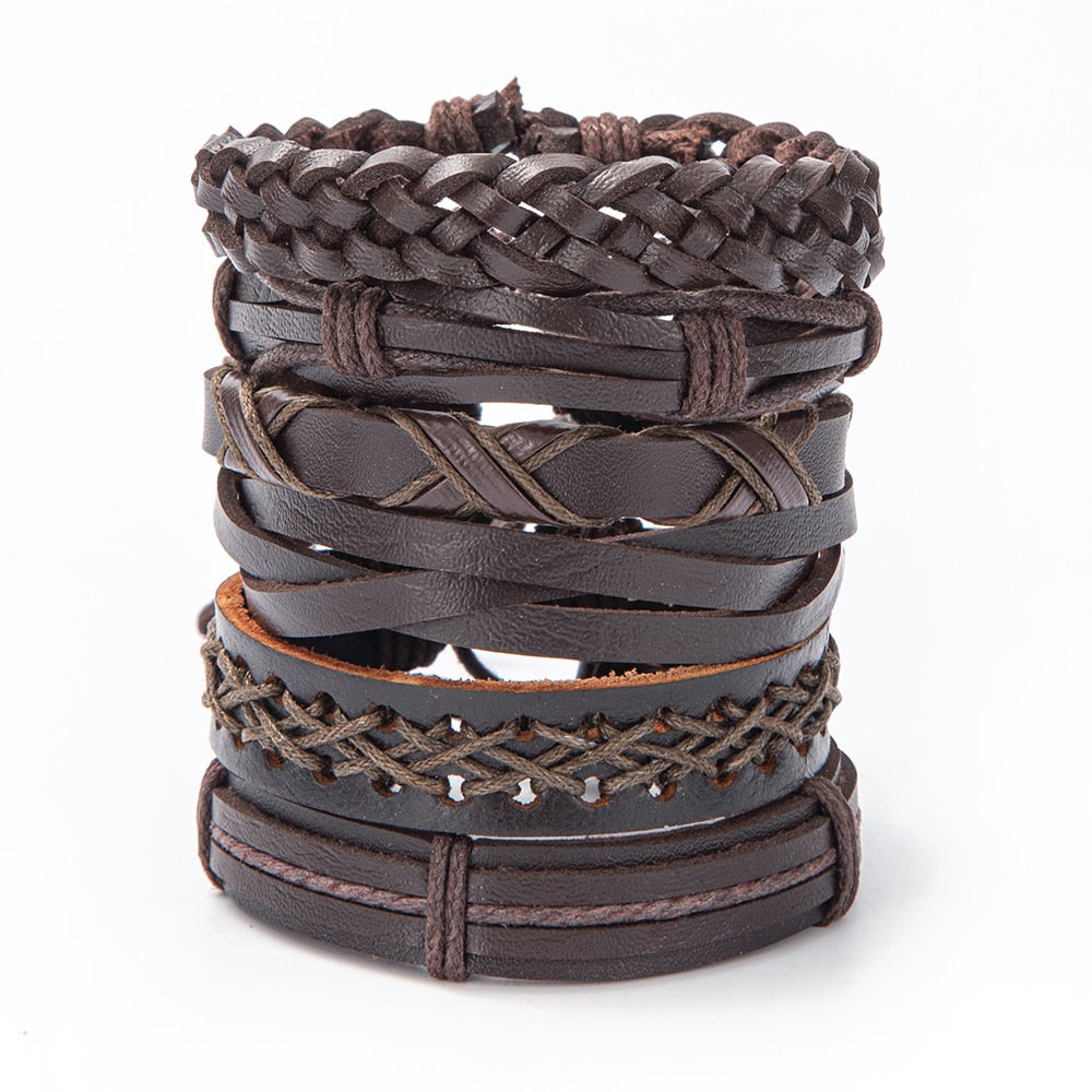 Variety of Stacked Bracelets