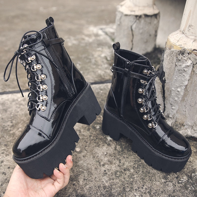 Combat Boots with Chains