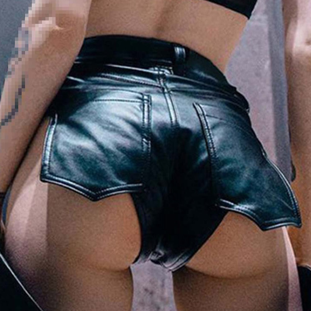 Faux Leather Shorts