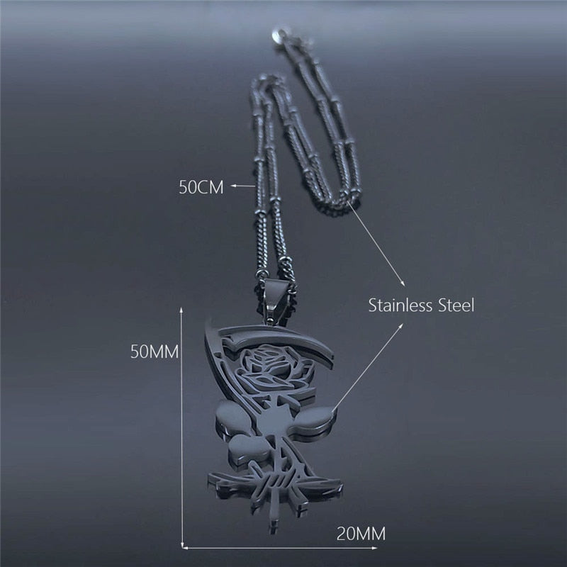 Rose Scythe Necklace