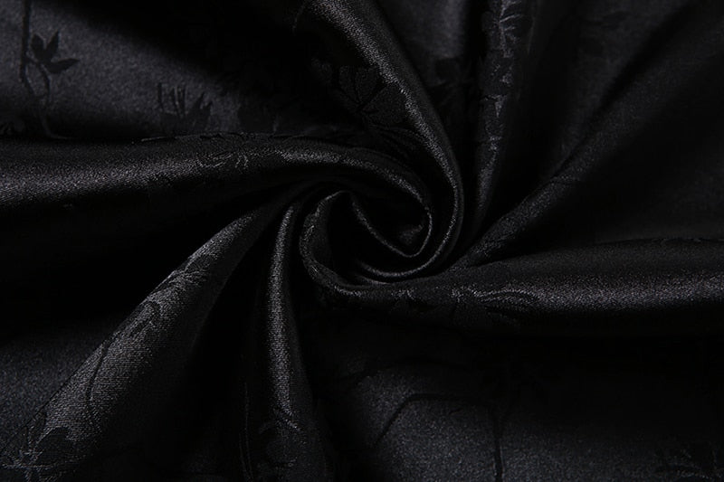 Long Satin Kimono Dress