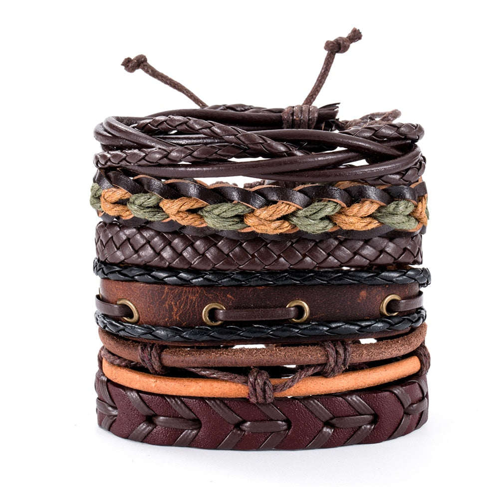 Variety of Stacked Bracelets