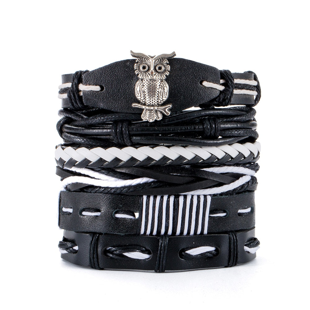 Variety of Stacked Bracelets