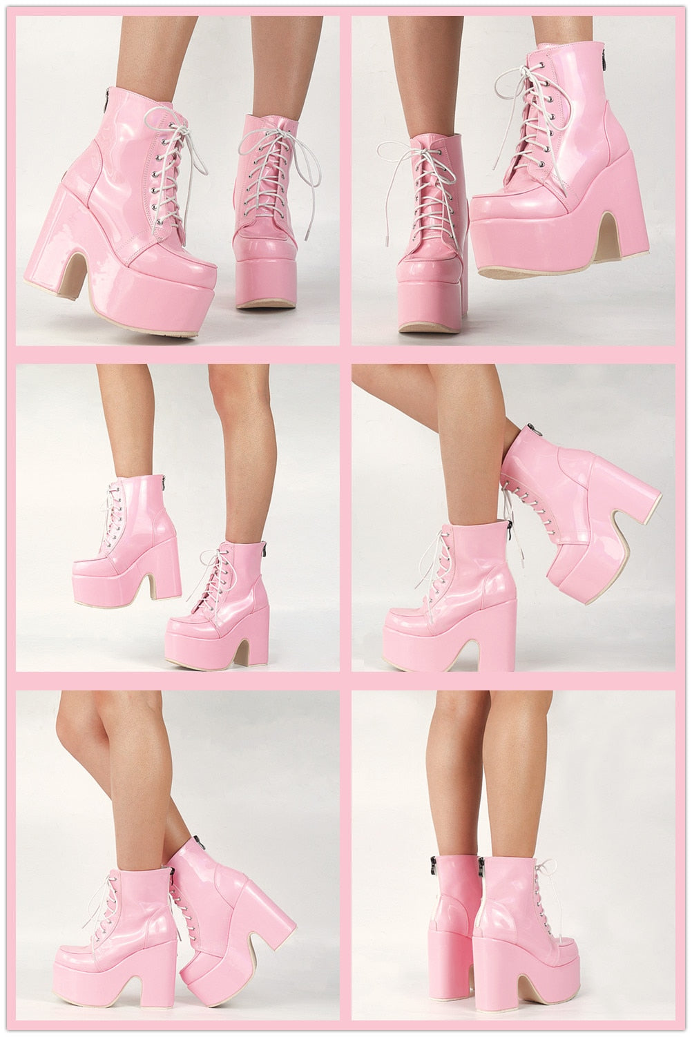 Pink Platform Boots