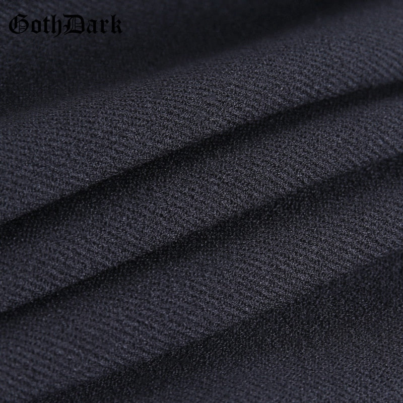 Cross Decal Pleated Skirt