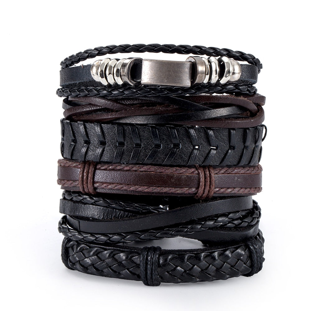 Variety of Stacked Bracelets