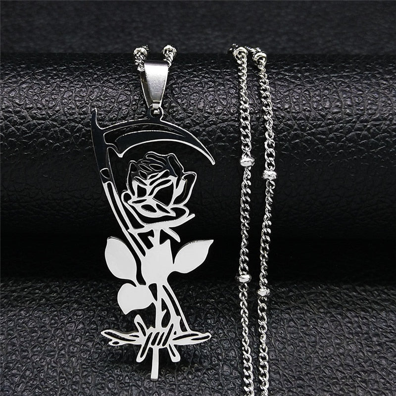 Rose Scythe Necklace