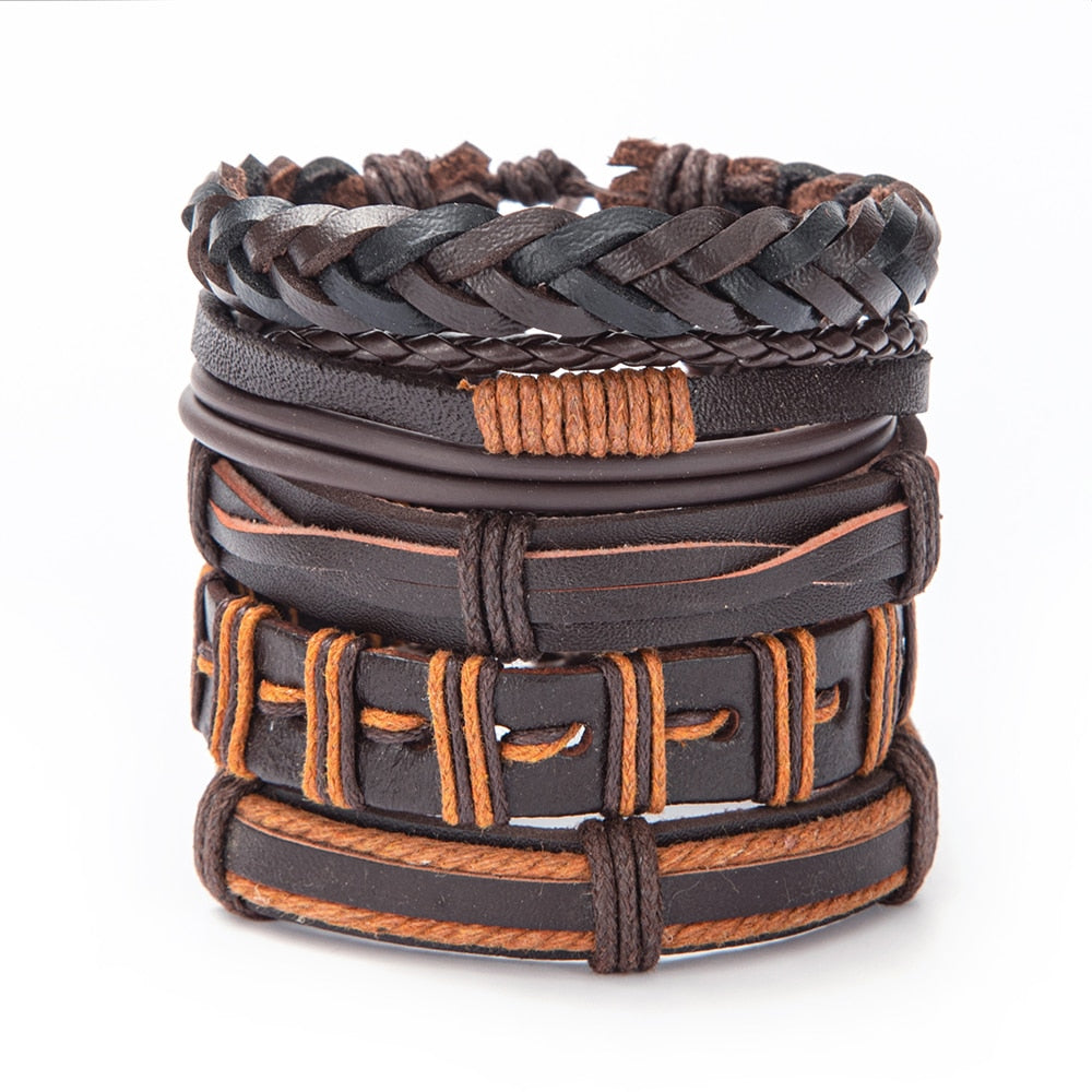 Variety of Stacked Bracelets