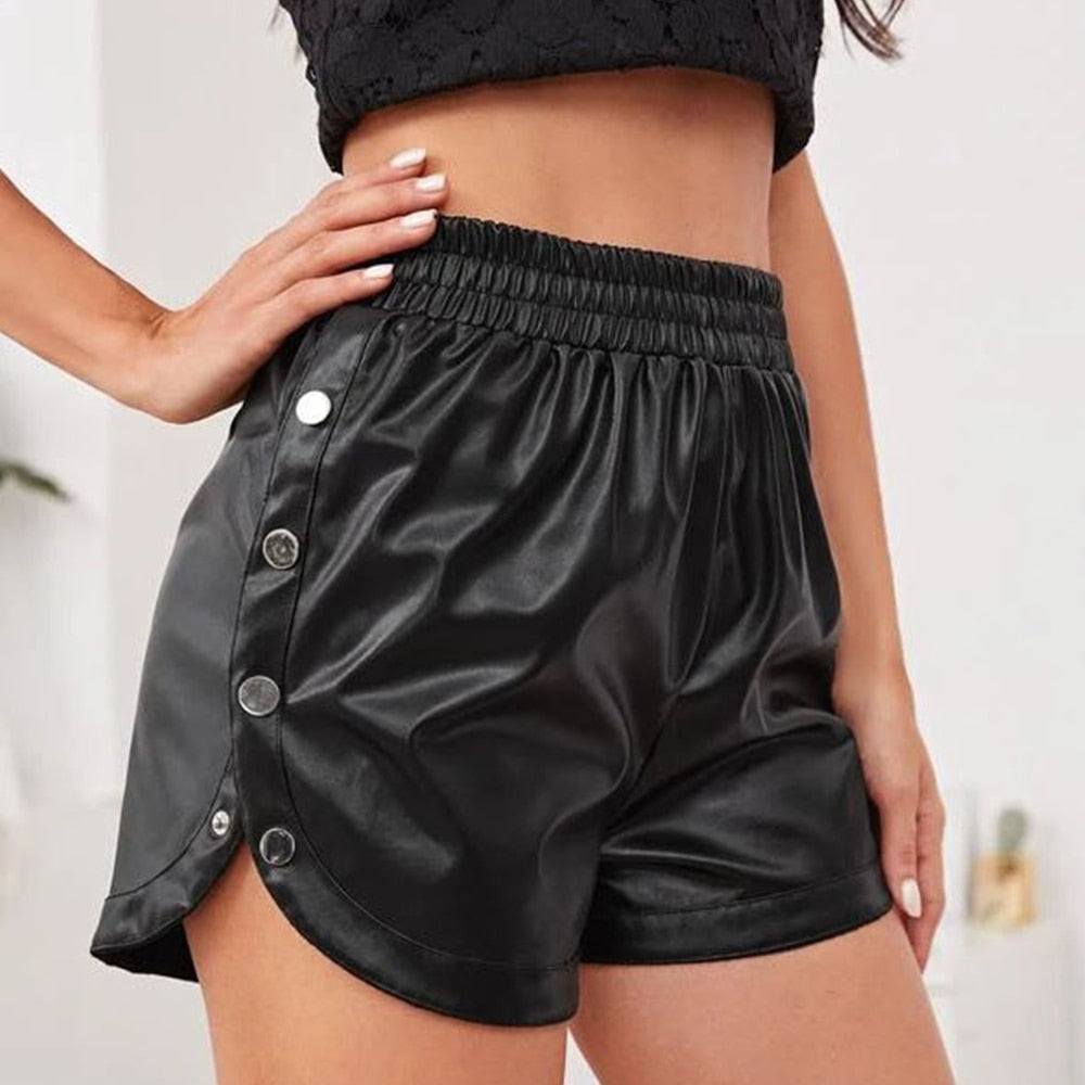 Faux Leather Shorts