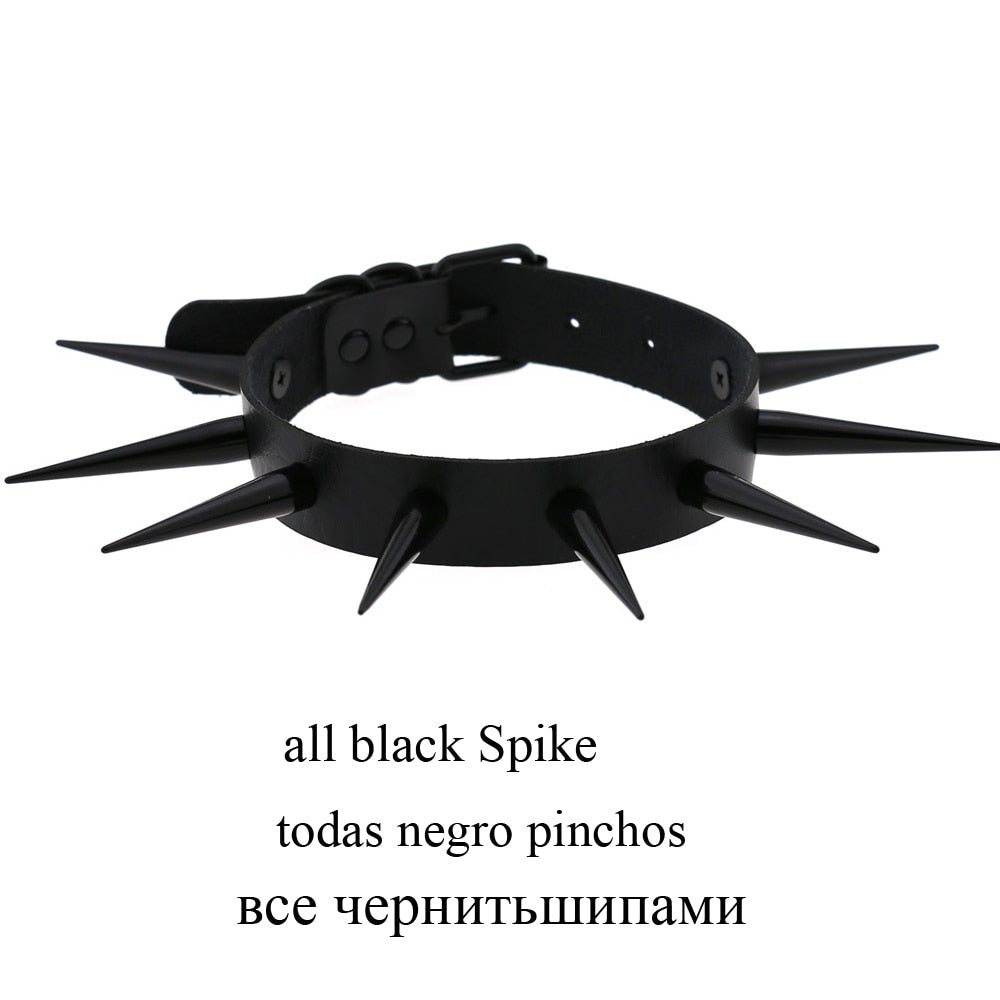 Long Spiked Choker