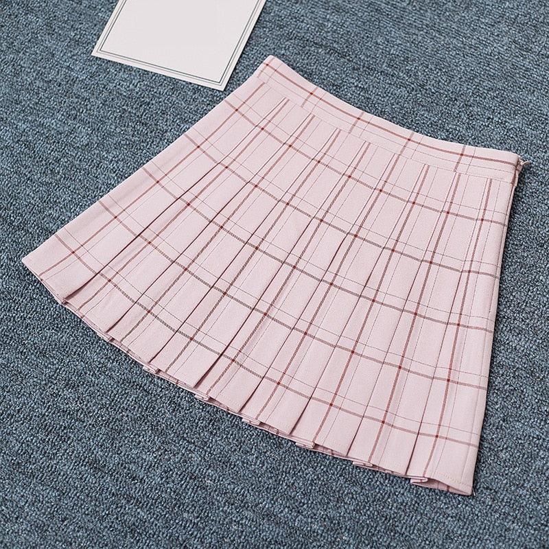 Variety of Grid Pleated Skirts