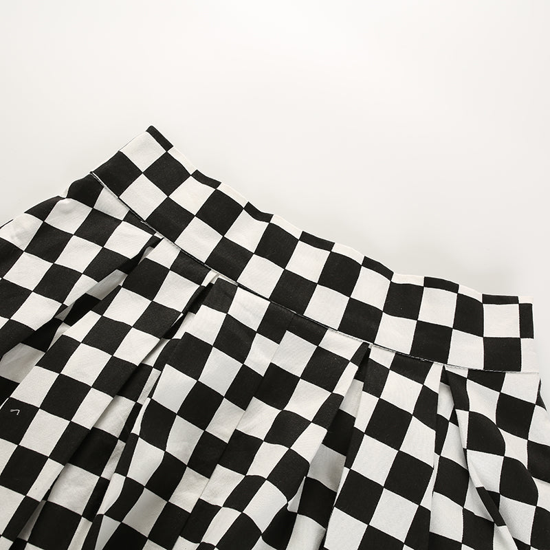 Checkerboard Mini Skirt