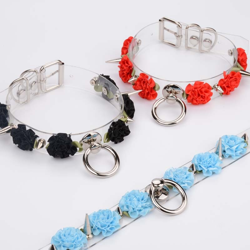 Spiked Rose Choker