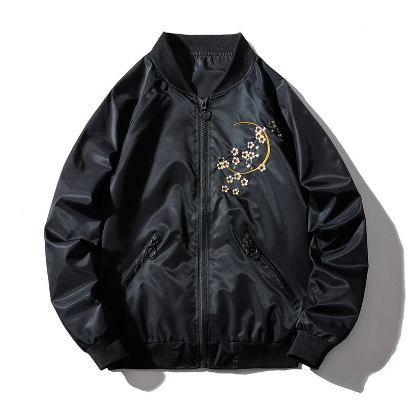 Dragon Print Bomber Jacket