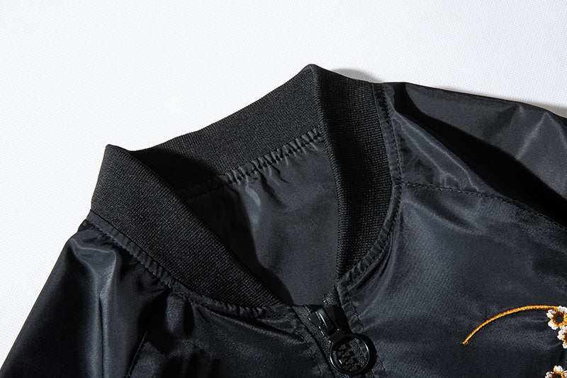 Dragon Print Bomber Jacket