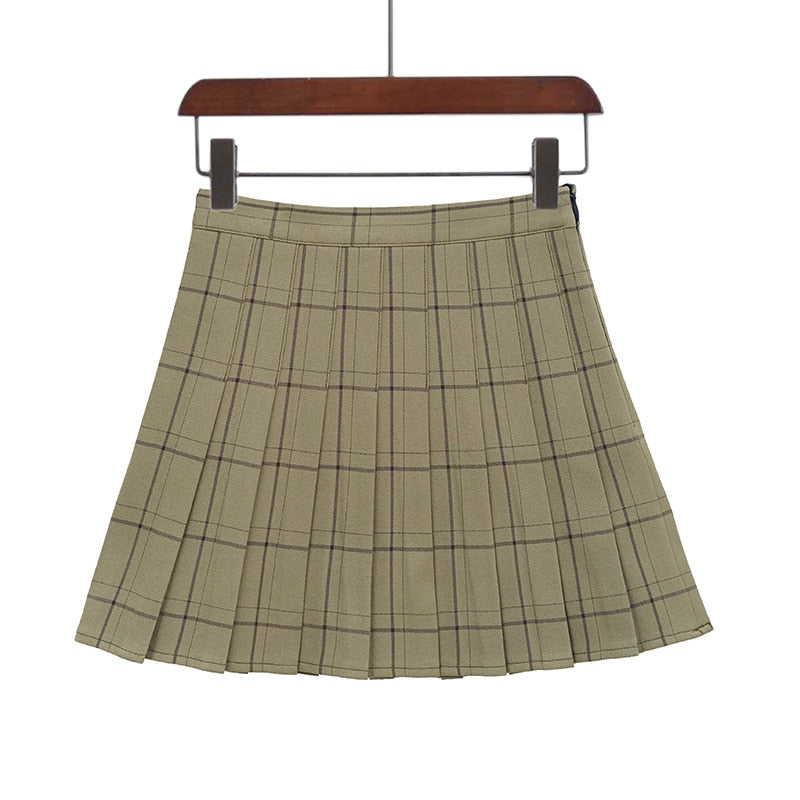 Variety of Grid Pleated Skirts