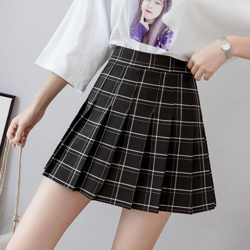 Variety of Grid Pleated Skirts
