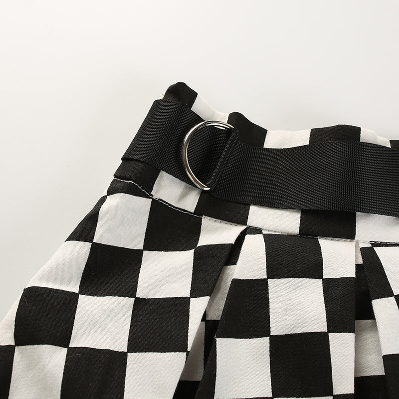 Checkerboard Mini Skirt