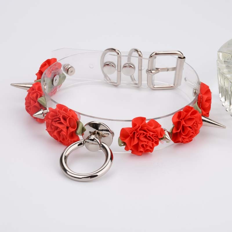 Spiked Rose Choker