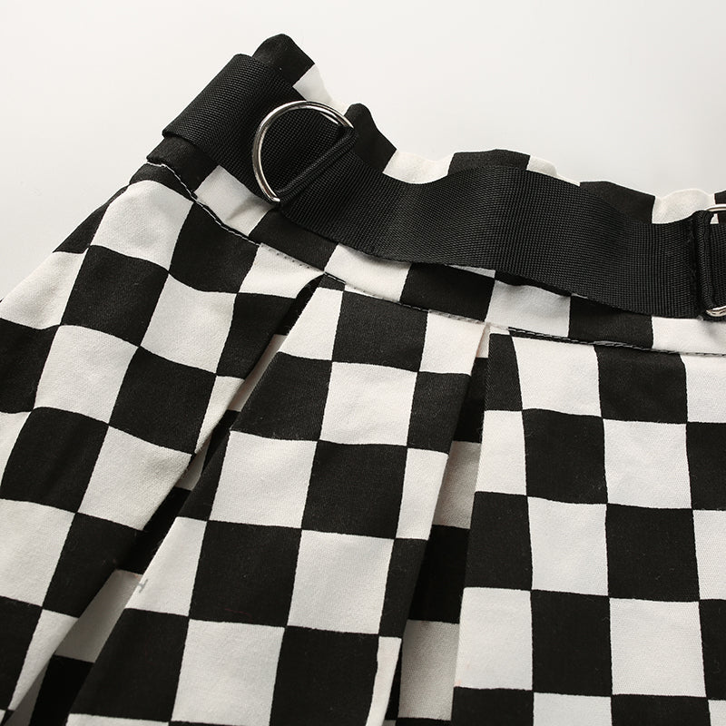 Checkerboard Mini Skirt
