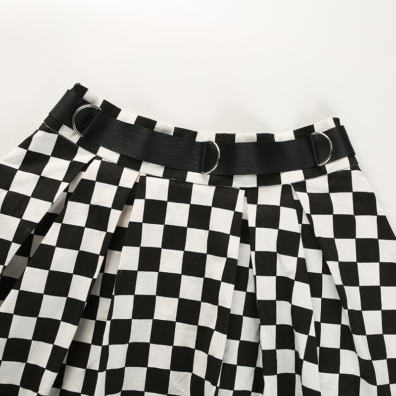 Checkerboard Mini Skirt