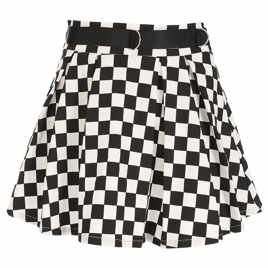 Checkerboard Mini Skirt