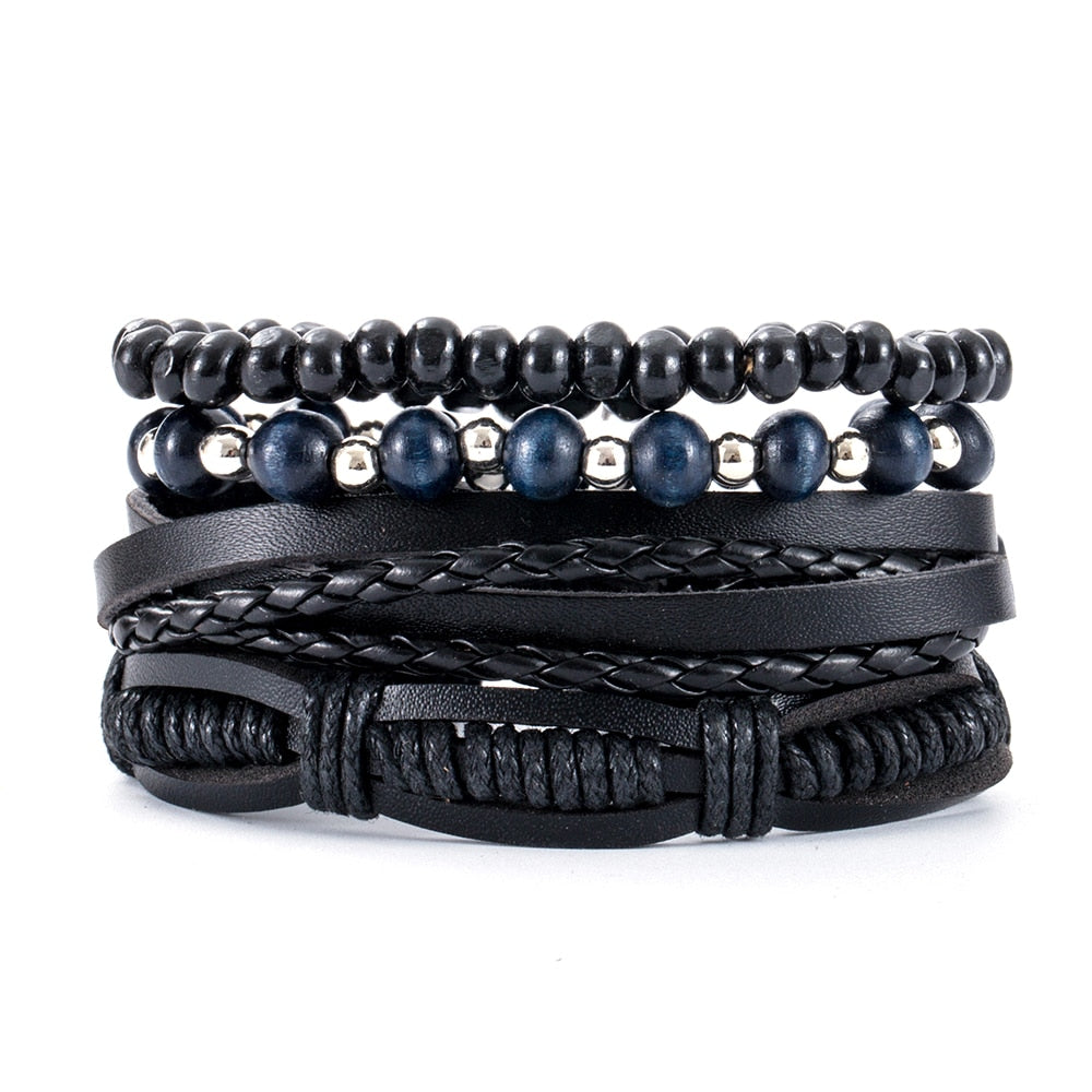 Variety of Stacked Bracelets
