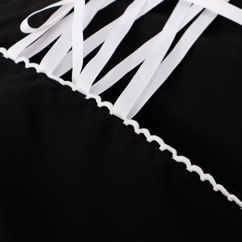 Lace Up Maid Dress