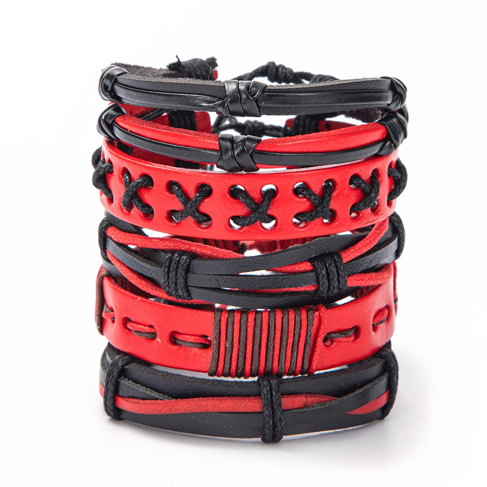 Variety of Stacked Bracelets