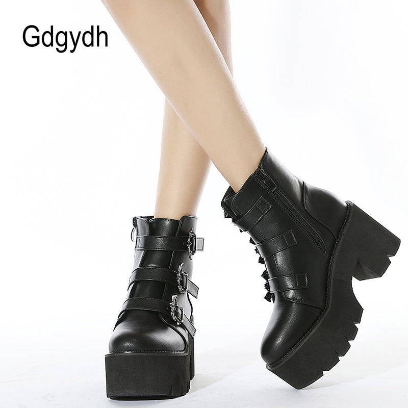Bat Buckle Boots