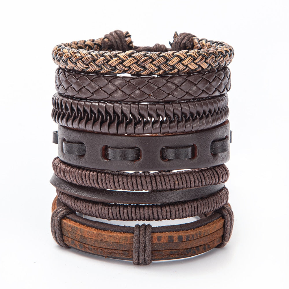 Variety of Stacked Bracelets