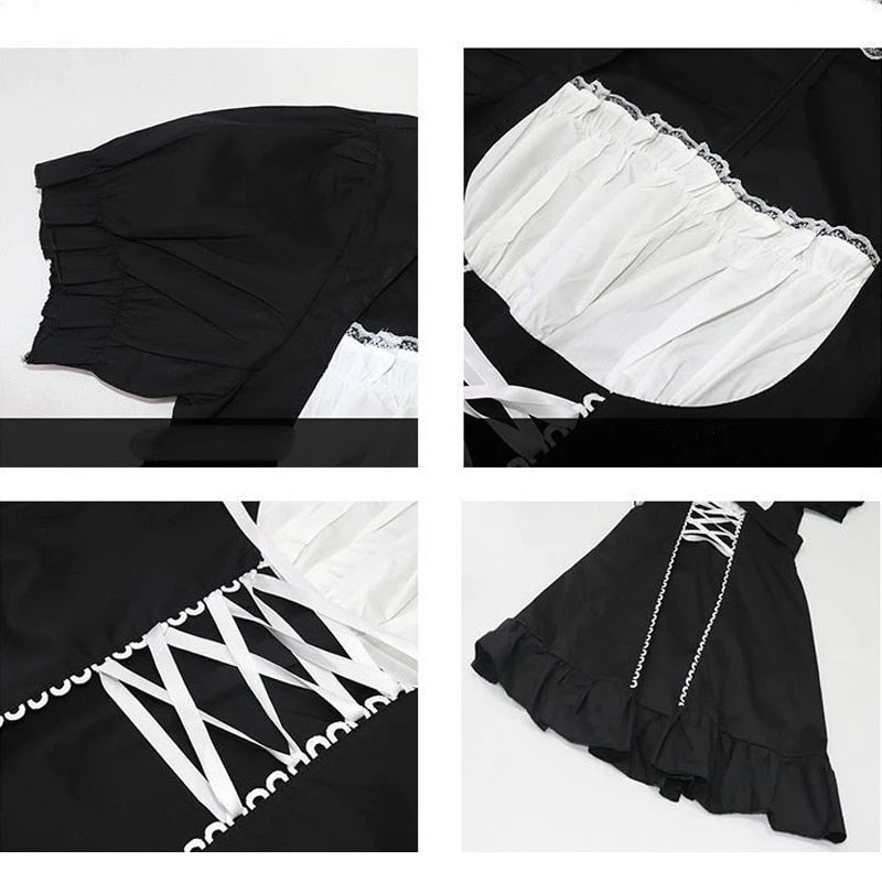 Lace Up Maid Dress