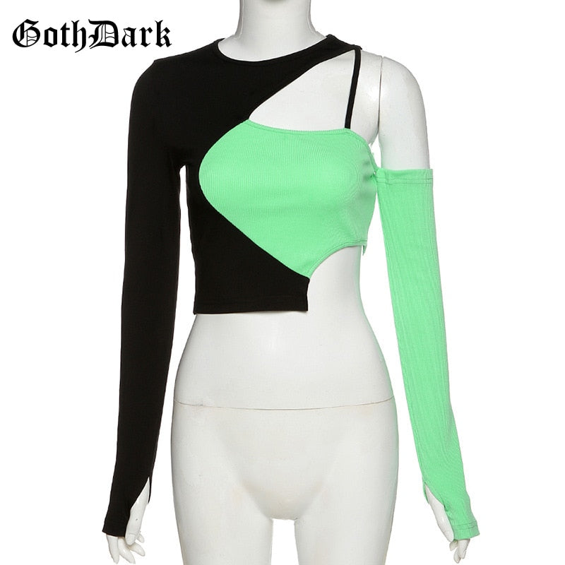Y2K Patchwork Punk Rave Shirt
