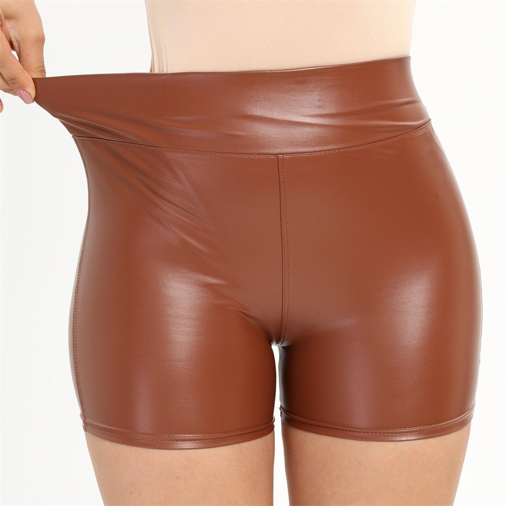 Faux Leather Shorts