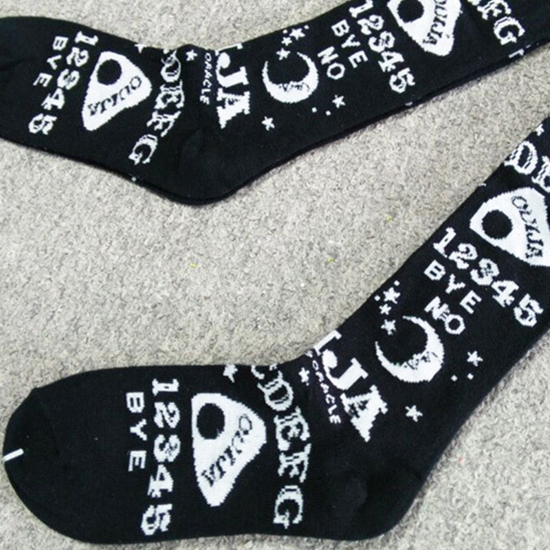 Black Ouija Knee Socks