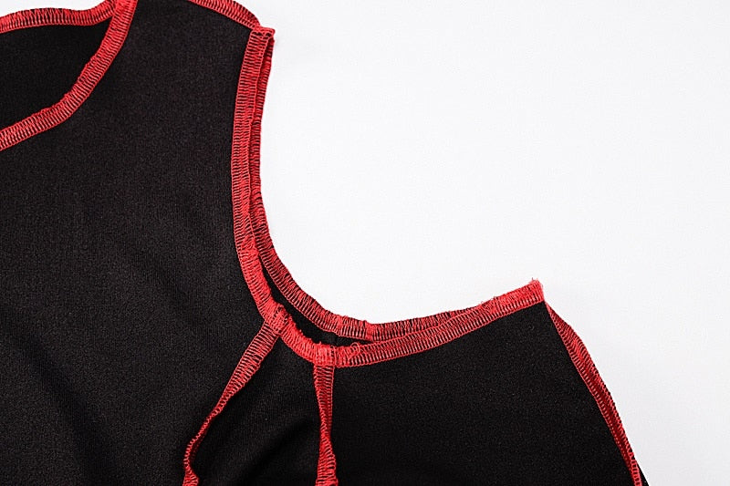 Exposed Seam Cut Out Top