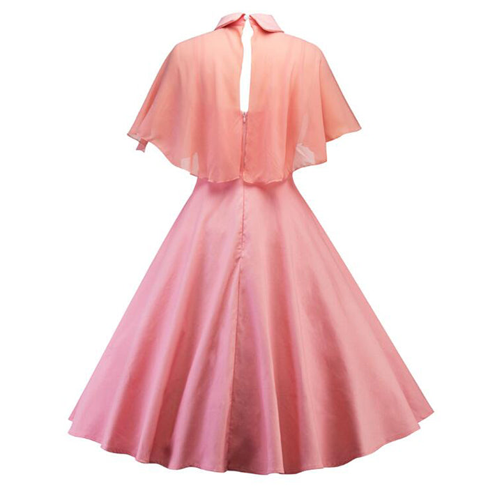 Retro Dress with Capelet