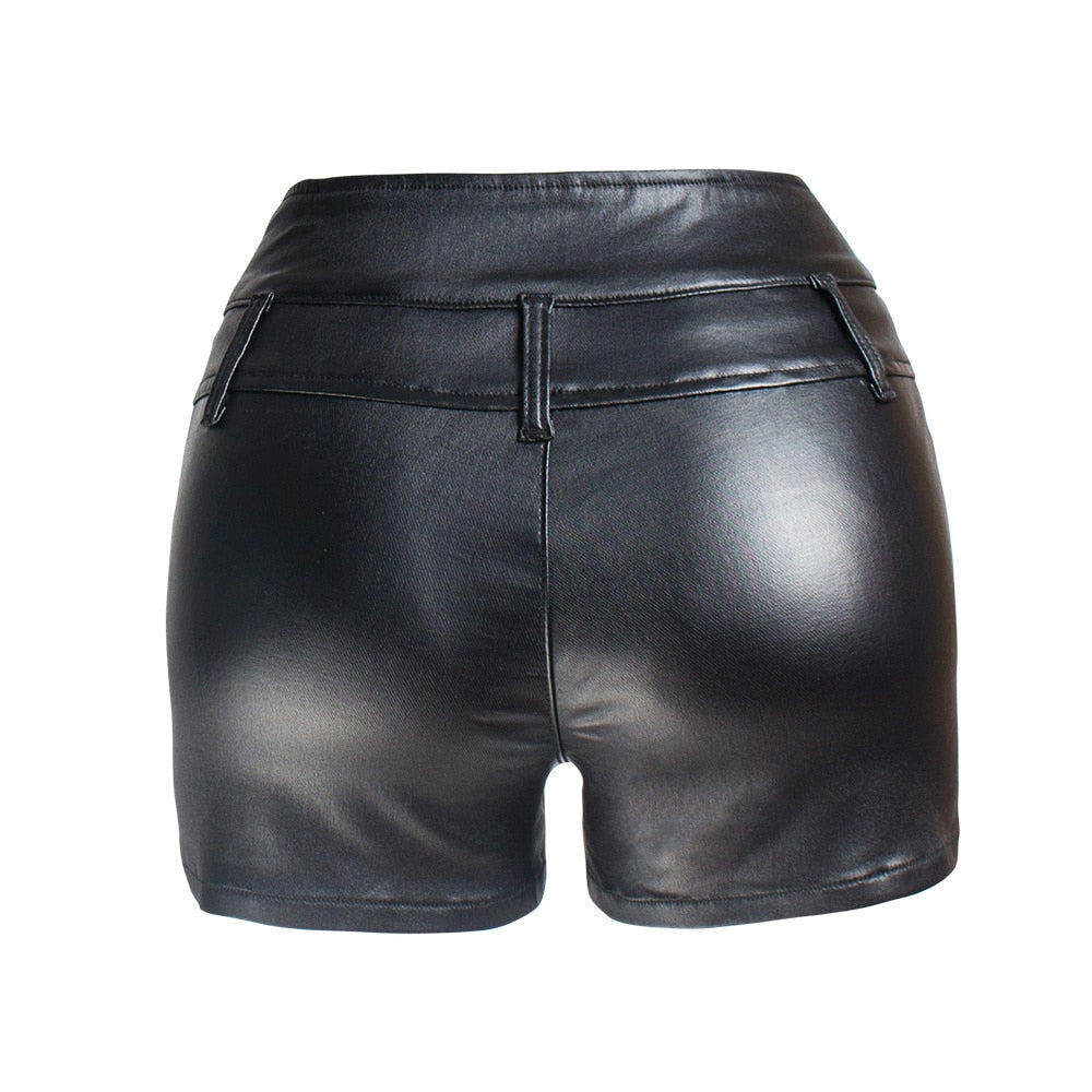 Faux Leather Shorts