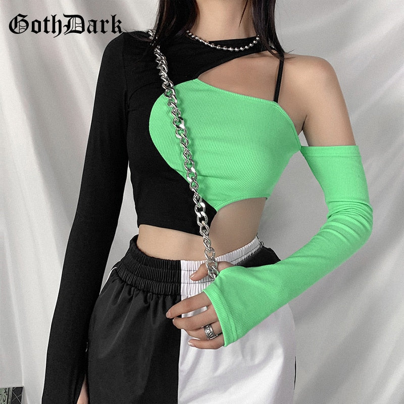 Y2K Patchwork Punk Rave Shirt