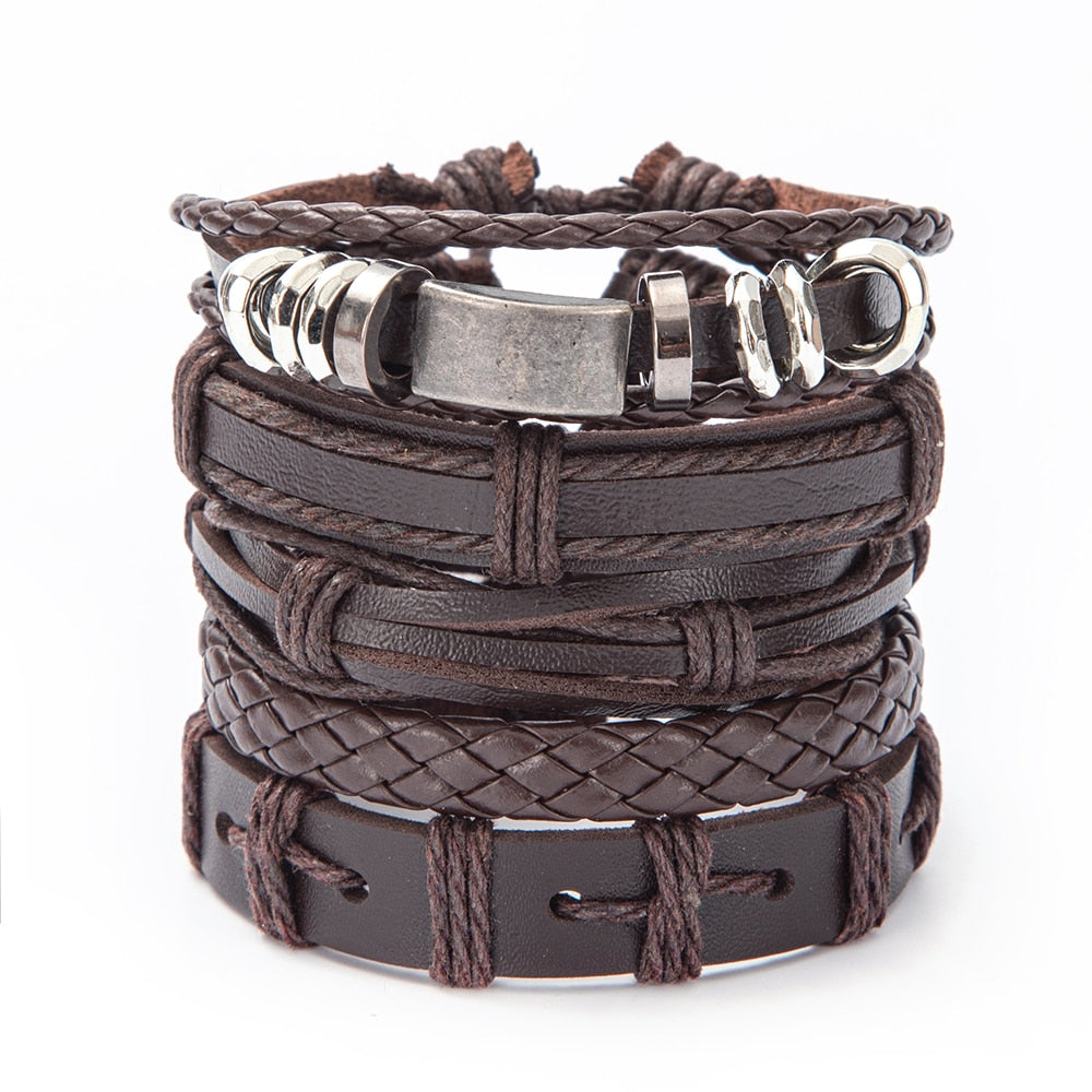 Variety of Stacked Bracelets