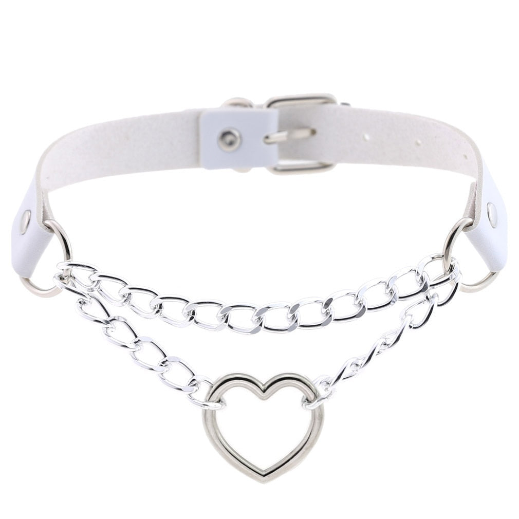 White Chain Chokers