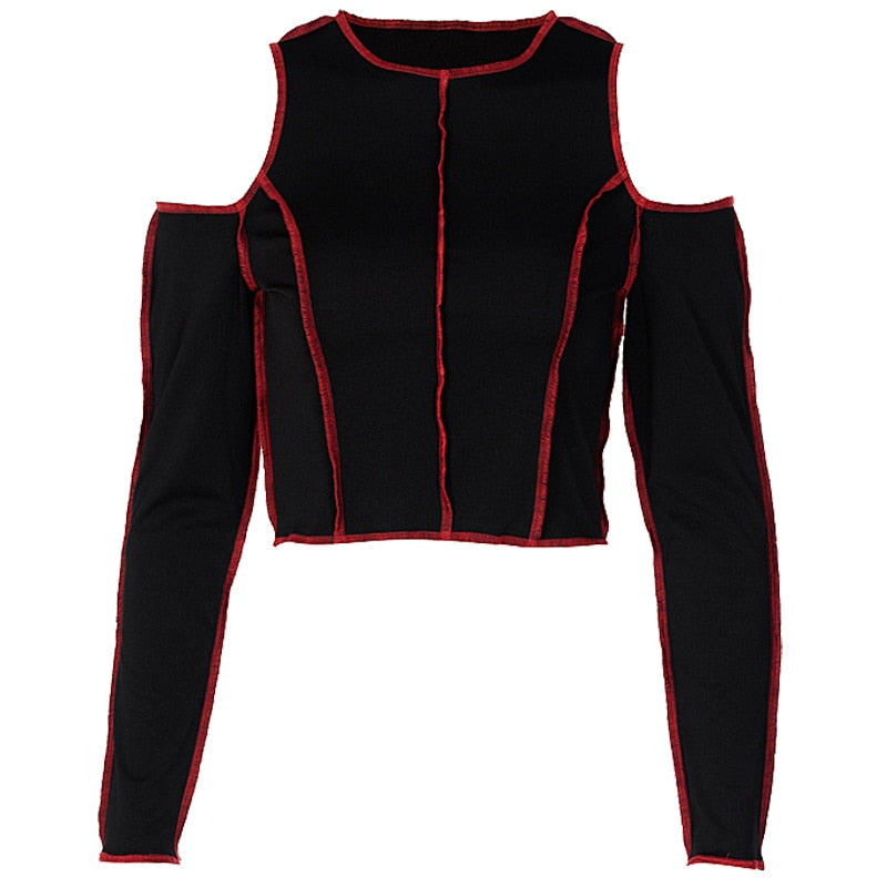 Exposed Seam Cut Out Top