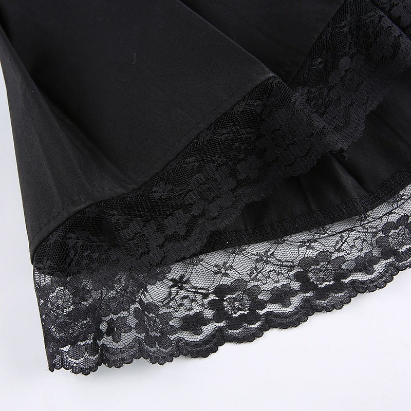 Pleated Lace Up Skirts