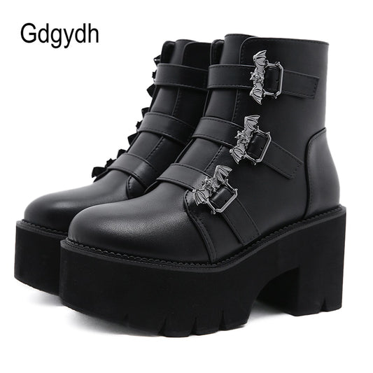 Bat Buckle Boots